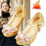 Girls' Sparkling Rhinestone Bowknot High Heels - Pink Princess Pumps with Crystal Embellishments, Comfortable Rubber Sole, Perfect for Weddings, Pageants, and Formal Events, Dressy Shoes | Sparkling Heels | Sparkling Details - Image 10
