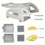 Ultra-Sharp Stainless Steel 4-in-1 Vegetable Slicer & French Fry Cutter - Multi-Functional Kitchen Tool for Potatoes, Carrots, Cucumbers, Onions - Durable Food Prep Gadget for Safe & Efficient Meal Prep, Ergonomic Design, Sleek Metallic Finish, Robust Con - Image 2