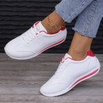 Women's Fashion Sneakers, Casual Low Top Comfortable Platform Soft Sole Skate Shoes, Low-top Versatile Work Footwear - Image 2