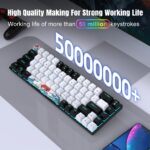 Mechanical Gaming Keyboard, 68 Keys Gaming Keyboard with Blue/Switches, Detachable Type-C Cable Mini Keyboard with Blue Light for Windows/Mac/PC/Laptop only supports wired connection usage - Image 4