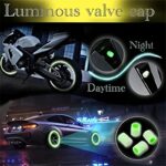 20pcs Glow-in-the-Dark Tire Valve Caps Glow-in-the-Dark Valve Caps Glow-in-the-Dark Tire Caps Suitable for Most Cars, Motorcycles and Bicycles 5 Colors Mixed 20pcs - Image 5