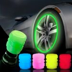 20pcs Glow-in-the-Dark Tire Valve Caps Glow-in-the-Dark Valve Caps Glow-in-the-Dark Tire Caps Suitable for Most Cars, Motorcycles and Bicycles 5 Colors Mixed 20pcs
