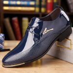Plus Size Men's Plain Toe Classic Derby Shoes, Comfy Non Slip Lace Up Durable Rubber Sole Dress Shoes, Men's Business Occasion Shoes - Image 2