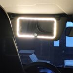 Portable Car Mirror with Detachable Design - 3-Color Lighting, Touch Control, USB Rechargeable Lithium Battery, Built-in Type-C Cable