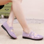 ⁦[Soft Sole] 2024 Women's Summer Casual Knit Flats | Soft Sole, Lightweight & Comfortable Fabric | PU Insole | Slip-On Shoes | Summer⁩ - الصورة ⁦12⁩