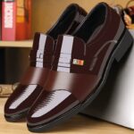 Men's Pointed Dress Shoes, Comfortable Non-slip Formal Shoes, Assorted Colors