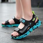 Boys Trendy Camouflage Open Toe Platform Strap Sandals, Lightweight Soft Sole Non-slip Sandals For Spring And Summer