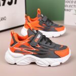 [Lightweight] Breathable Mesh Running Shoes, Casual Sports Style with Striped Pattern, All-Season Low Top Sneakers with Hook-and-Loop Fastener Closure, Round Toe Fabric Upper & EVA Sole for Boys and Girls, Cute Shoes - Image 9