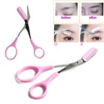 ⁦Eyebrow Scissors With Comb, Stainless Steel Scissors, Safety Eyebrow Makeup Scissors⁩ - الصورة ⁦6⁩