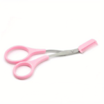 ⁦Eyebrow Scissors With Comb, Stainless Steel Scissors, Safety Eyebrow Makeup Scissors⁩ - الصورة ⁦4⁩