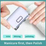 2in 1 Electric Automatic Nail Clipper Polishing Fingernail Trimmer Manicure - Image 4