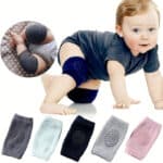 ⁦2pcs 5 Colors Soft Elastic Knee And Elbow Brace Pads For Babies And Toddlers - Anti-Slip Crawling Safety Protector And Leg Cushion⁩ - الصورة ⁦2⁩