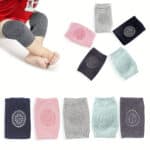 ⁦2pcs 5 Colors Soft Elastic Knee And Elbow Brace Pads For Babies And Toddlers - Anti-Slip Crawling Safety Protector And Leg Cushion⁩ - الصورة ⁦3⁩