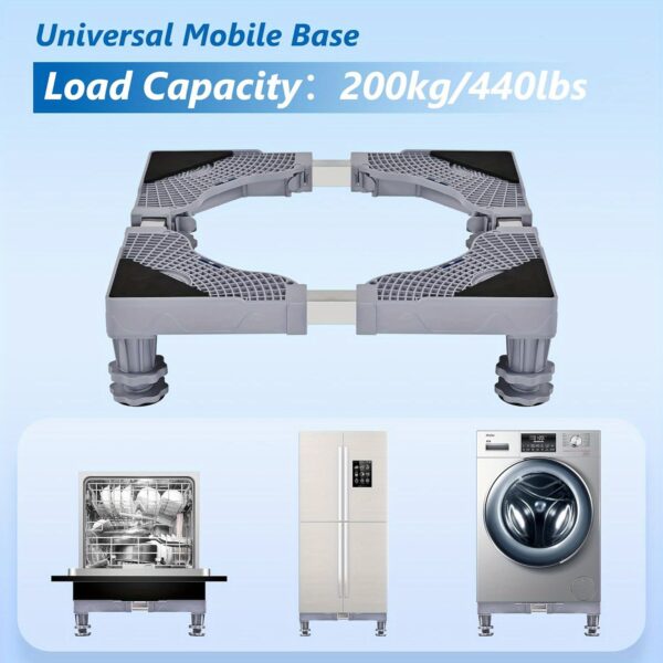 Mini Fridge Stand Adjustable Furniture Stand with 4 Strong Feet, Washing Machine Stand Base Laundry Pedestal with Horizontally Adjustable Base for Dryers,Washers&Refrigerators
