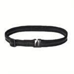 Stylish Black Elastic Belt - No-Show, Stretch Fit for Jeans & Casual Wear - Image 5