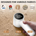 Electric Lint Remover, Fabric Shaver, USB Rechargeable Sweater Shaver, Power Lint Shaver, LED Display,Fuzz Remover, Portable Hairball Trimmer for Clothes, Bedding, Furniture, Carpet, Sofa, Cleaning Supplies, Household Gadgets
