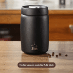 1pc Bincoo Stainless Steel Coffee Canister, Vacuum Sealed Press-Type Freshness Preservation Container, 304 Stainless Steel Light-Blocking Storage Jar for Coffee Beans - Image 9