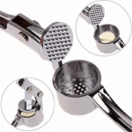 1pc Premium Stainless Steel Garlic Press - Easy Garlic Chopper And Ginger Crusher, Easy to Clean Kitchen Tools, Durable Garlic Chopper for Daily Cooking - Image 5