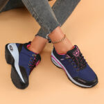 ⁦Women's Fashion Ankle Bootie Comfort Casual Platform Sneakers with PU Sole, Fabric Insole, Round Toe Lace-Up Closure, Low Heel, Solid Color⁩ - الصورة ⁦4⁩