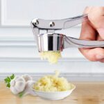 1 Premium Stainless Steel Garlic Press - Manual, Easy-to-Clean Garlic & Ginger Crusher, Durable Kitchen Tool for Quick Home Cooking, No Electricity Needed, Garlic Crusher - Image 2
