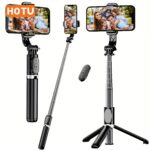 HOTU 1pc Smartphone Tripod - Handheld Head, Ultra Portable Selfie Stick with 360° Wireless Remote Control - Suitable for all kinds of smartphones, designed for selfies, great for shooting, documenting, and taking group photos