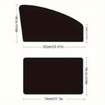 4pcs Magnetic Car Window Sunshades - Strong Magnetic Universal Fit, Heat-Resistant UV Protection, Lightweight Polyester with Striped Design for Summer Sun Protection & Privacy - Image 5