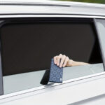 4pcs Magnetic Car Window Sunshades - Strong Magnetic Universal Fit, Heat-Resistant UV Protection, Lightweight Polyester with Striped Design for Summer Sun Protection & Privacy - Image 9