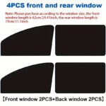 4pcs Magnetic Car Window Sunshades - Strong Magnetic Universal Fit, Heat-Resistant UV Protection, Lightweight Polyester with Striped Design for Summer Sun Protection & Privacy - Image 7