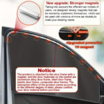 4pcs Magnetic Car Window Sunshades - Strong Magnetic Universal Fit, Heat-Resistant UV Protection, Lightweight Polyester with Striped Design for Summer Sun Protection & Privacy - Image 4