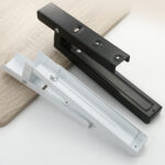 A set of 2 iron wall mounted microwave oven brackets, L-shaped telescopic foldable kitchen brackets, projector brackets, suitable for placing electrical appliances in kitchens, restaurants, and offices, saving space. Suitable for all models. - Image 4