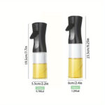 ⁦1pc, Dual-Function Oil Dispenser and Sprayer Bottle, Leak-Proof, BPA-Free Plastic, Round Shape, Hand Wash Only, Kitchen Oil Mister for BBQ, Salad Dressing, Cooking, Olive Oil Storage⁩ - الصورة ⁦2⁩