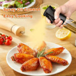 ⁦1pc, Dual-Function Oil Dispenser and Sprayer Bottle, Leak-Proof, BPA-Free Plastic, Round Shape, Hand Wash Only, Kitchen Oil Mister for BBQ, Salad Dressing, Cooking, Olive Oil Storage⁩ - الصورة ⁦8⁩