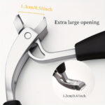 ⁦1pc Professional Nail Clippers G31, Heavy-Duty Toenail Trimmer, Anti-Splatter, Wide Opening, Sharp Stainless Steel Blade, Long Handle, Modern Style, for Men And Seniors⁩ - الصورة ⁦6⁩