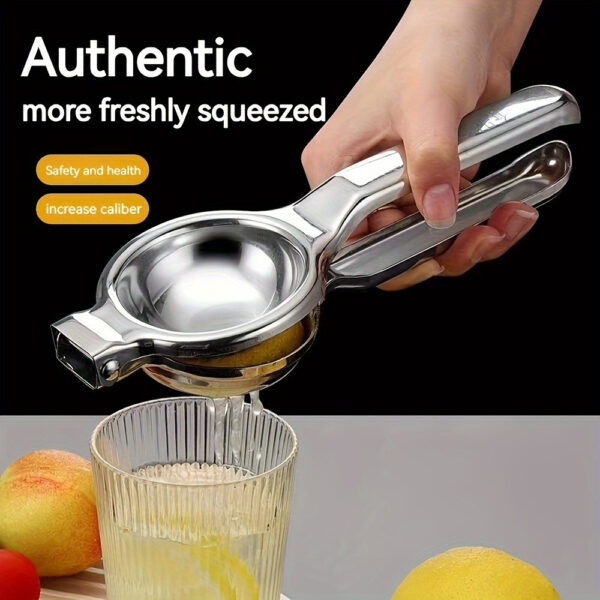 Stainless Steel Manual Citrus Juicer - Hand Press Lemon & Orange Squeezer, Durable Fruit Juicing Tool for Home Use