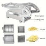 Ultra-Sharp Stainless Steel Multi-Purpose Kitchen Gadget - Fruit and Vegetable Cutter, Potato Slicer, French Fry Maker, Carrot Cucumber Onion Chopper - Durable Food Preparation Tool, Heavy-Duty Masher for Potatoes, Carrots, Cucumbers, Kitchen Accessories, - Image 5