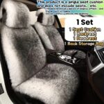 Luxury Plush Car Seat Covers - Thick Soft Faux Fox Fur 3pcs Front Single Seat Cushion Set with Back Storage Bag - Universal Fit Winter Warm Car Seat Protector for Driver and Passenger, Automotive Seat Pad, Winter Car Accessory | Plush Texture | Knit Fabri - Image 4