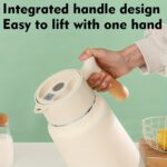 1-Pack Stainless Steel Thermal Carafe 1.5L - Double-Wall Vacuum Insulated Hot Water Pot, Coffee Dispenser, Office Tea Flask, Heat Retention, Uncharged, No Battery Needed - Image 12