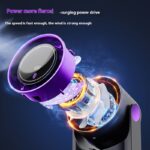 5.1-Inch Rechargeable Desktop Fan with 100 Speeds, Quiet Strong Airflow, LED Digital Display – Portable USB-Powered Fan for Office, Bedroom, Kitchen, Travel & Camping, Compact Design, USB Charging, Lithium Battery, Portable Fan | Modern Design | USB Charg - Image 8