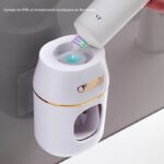 Automatic Toothpaste Dispenser with Toothbrush Holder, Wall-Mounted, Manual Squeeze Toothpaste Tube Saver, No Electricity or Battery Needed, Lightweight Design for Home and Kids - Image 5
