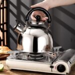 Tea Kettle, Stovetop kettle, Hot tea, Silvery kettle, stainless steel kettle, induction cooker, gas stove universal kettle, household teapot, commercial large capacity kettle, stove tea maker, durable kitchenware