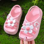 Chic Floral Princess Sandals for Girls - Comfy, Slip-On Beach Shoes with EVA Sole - Perfect Christmas Gift - Image 3