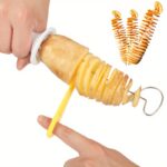 6pcs Portable Camping Potato Barbecue Skewers Potato Chip Machine Potato Slicer Potato Spiral Knife Barbecue Tool Kitchen Accessories Are Very Suitable for Outdoor Barbecue, Family Picnics Camping, Kitchen Supplies
