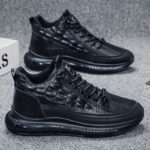 ⁦New Fashion Casual Shoes, Versatile Sneakers, with Soft Bottom, Thick Sole, And Mid-Cut⁩ - الصورة ⁦4⁩