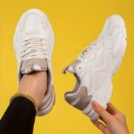 ⁦Women'S Casual Sneakers Breathable Mesh Upper Solid Color Low Top Athletic Shoes with Phylon Sole, Hand Washable, All-Season Comfort Lightweight Running Shoes⁩ - الصورة ⁦10⁩