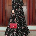 ⁦2023 New Women's Elegant Middle Eastern Abaya - Black Floral Print with Red Flowers, Long Sleeve Lace-Up Modest Dress, Machine Washable for Spring Summer Fall, Abaya Dress Fancy, Comfortable Modestwear, No Stretch Fabric, Muslim Fashion, Fancy Design, Bre⁩ - الصورة ⁦10⁩
