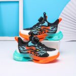 Boys' Winter Warm Fleece-Lined Athletic Sneakers - Stylish & Cozy Running Shoes with Easy Twist Buckle Closure, Durable EVA Sole, and Vibrant Flame Design for Outdoor Activities, Boy Shoes - Image 6