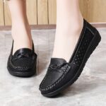 2025 Spring/Autumn Women's Slip-On Casual Shoes - Breathable Synthetic Cover Low-Top Sneakers with TPR Sole, Comfortable Round Toe & Decorative Bow Detail for Summer Casual Attire, Summer Shoes | Slipon Shoes | Synthetic Cover Shoes - Image 5