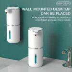 ⁦380mL Automatic Soap Dispenser with Touchless Sensor - Wall-Mounted, Rechargeable Lithium Battery, USB Charging, Modern Black Design for Bathroom and Kitchen, Bathroom Soap Dispenser|Modern Soap Dispenser|Touchless Soap Dispenser⁩ - الصورة ⁦7⁩