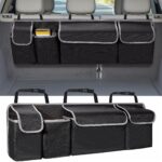 Universal Fit Car Seat Back Organizer, Large Capacity 600D Oxford Fabric with Multiple Pockets, Polyester Fiber Material, Vehicle Storage Solution - Image 3