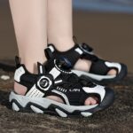 Boys' Cool Sports Sandals with Rotating Button, Breathable Fabric Non-Slip Sole, Perfect for Beach, Hiking & Outdoor Activities in Spring/Summer - Lightweight, Shock-Absorbing, Round Toe Design, Summer Sandals - Image 6